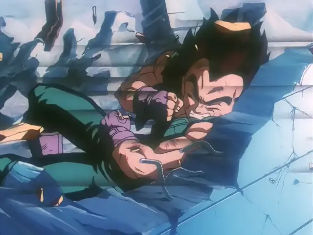 Goku casi se inmola para intentar derrotar a Super A-17 en Dragon Ball GT