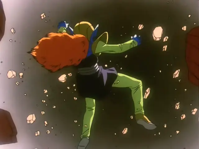 Goku y A-18 hacen equipo para matar a Super A-17 en Dragon Ball GT