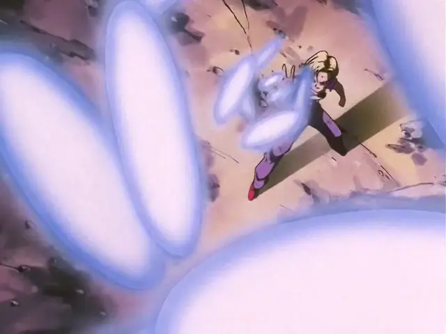 Goku y A-18 hacen equipo para matar a Super A-17 en Dragon Ball GT