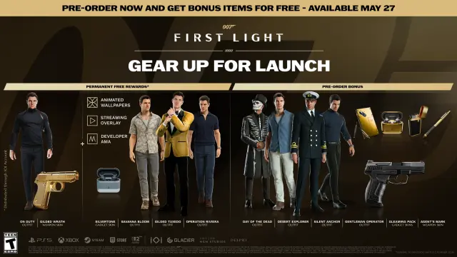 Incentivos de reserva de 007 First Light y contenido gratuito