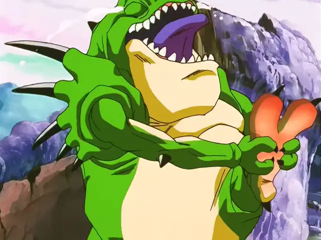 El primer dragón oscuro al que se enfrentan Goku y Pan