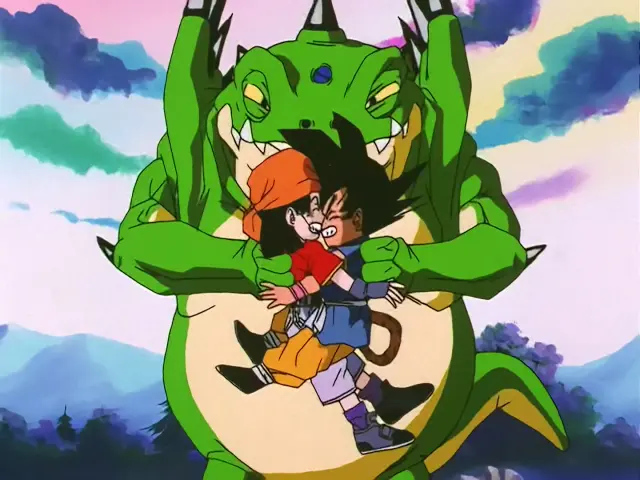 Ryan Shinron anula la energía de Goku y Pan en Dragon Ball GT