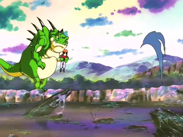 Ryan Shinron anula la energía de Goku y Pan en Dragon Ball GT