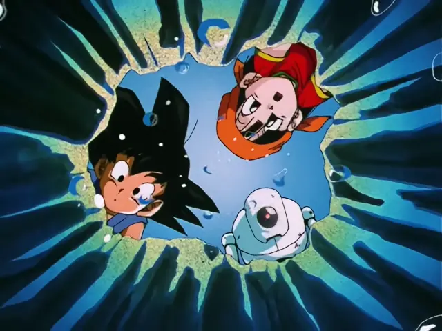 Goku y Pan se libran de la energía negativa de Ryan Shinron en Dragon Ball GT