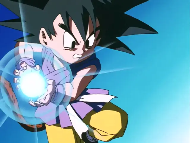 Goku y Pan se libran de la energía negativa de Ryan Shinron en Dragon Ball GT