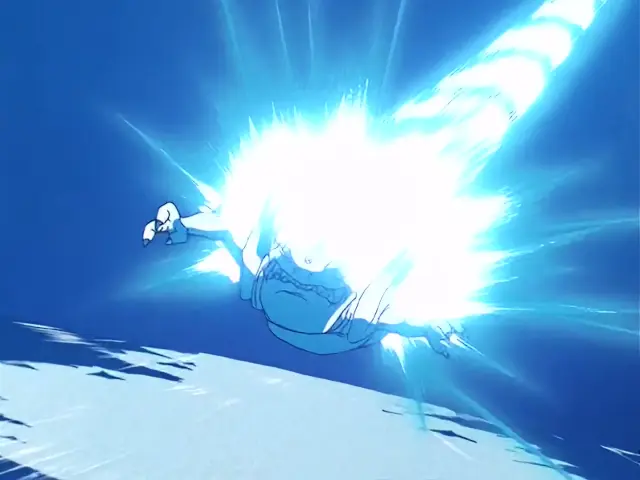 Goku y Pan se cargan a Ryan Shinron con una Onda Vital conjunta