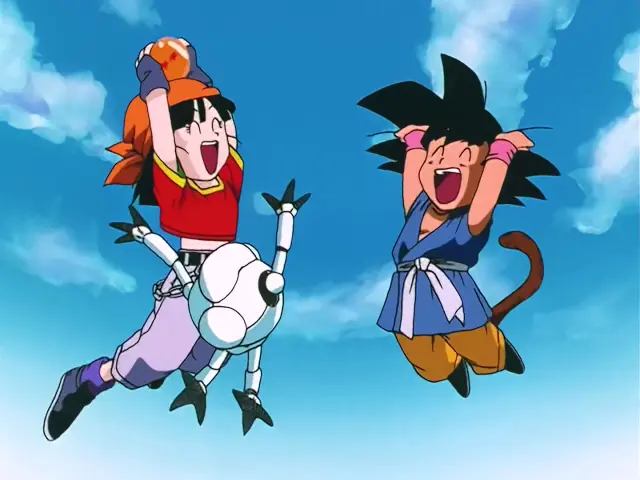 Goku y Pan se cargan a Ryan Shinron con una Onda Vital conjunta