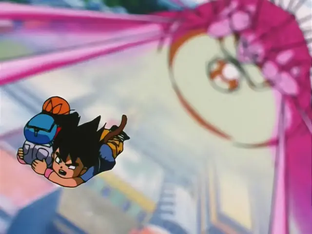Uh Shinron deja inconscientes a Goku y Pan con sus descargas eléctricas