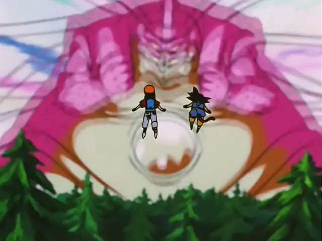 Uh Shinron deja inconscientes a Goku y Pan con sus descargas eléctricas