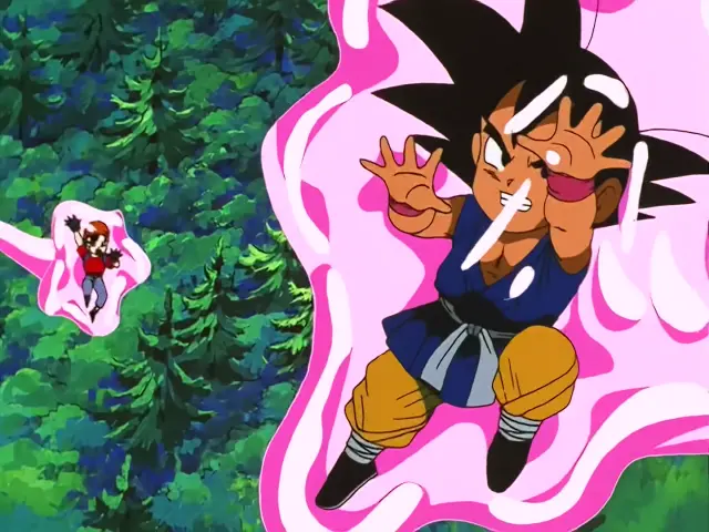 Uh Shinron deja inconscientes a Goku y Pan con sus descargas eléctricas