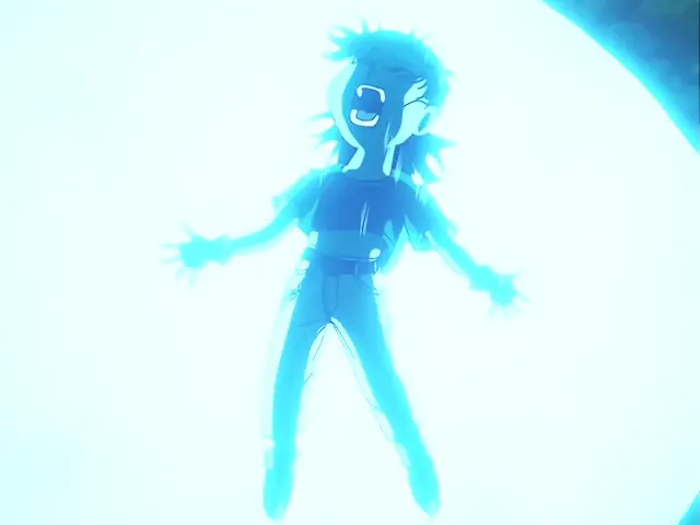 Uh Shinron deja inconscientes a Goku y Pan con sus descargas eléctricas