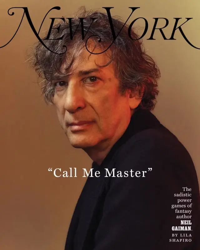 Portada de New York Magazine dedicada a Gaiman, con los testimonios de sus presuntas víctimas