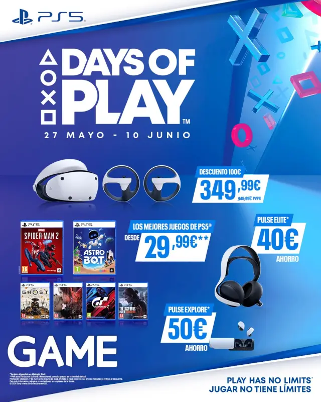 ¡Llegan los Days of Play 2026 a GAME! Desde hoy y hasta el 10 de junio