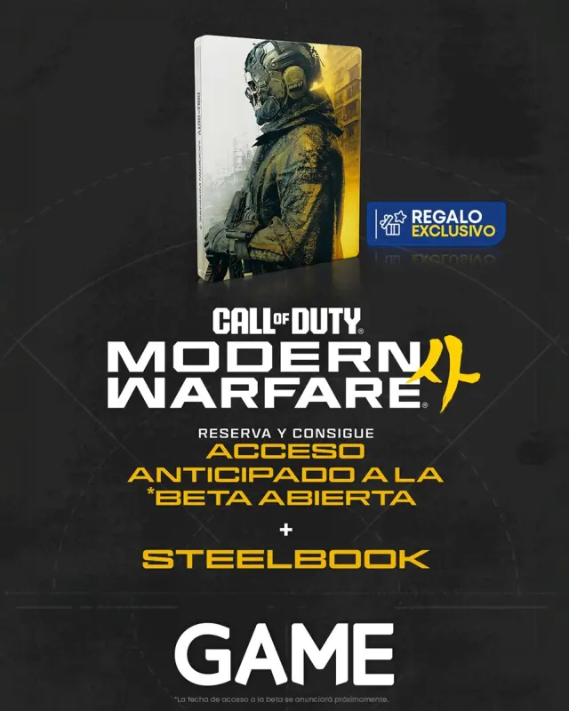 Reserva Call of Duty: Modern Warfare 4 en GAME y consigue una steelbook exclusiva como regalo