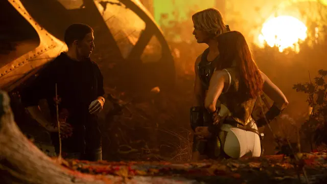 Travis Knight en el rodaje de He-Man y los Masters del Universo