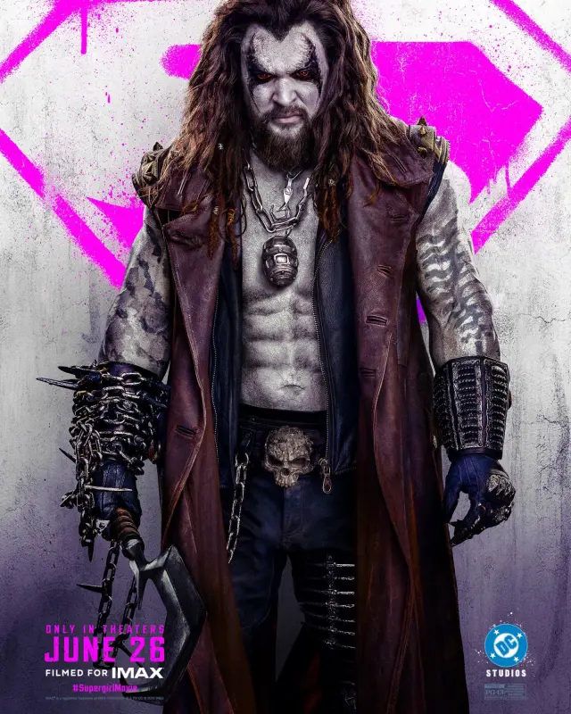 Nuevo póster individual de Supergirl con Jason Momoa como Lobo