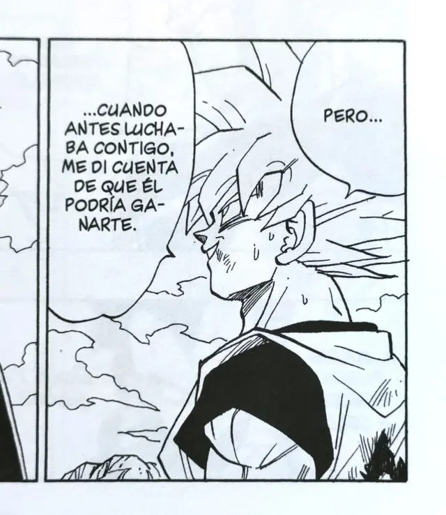 La viñeta de Goku Ultra Instinto de Goku en los años 90