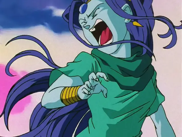 Goku lucha contra Ryu Shinron con la técnica de la peonza