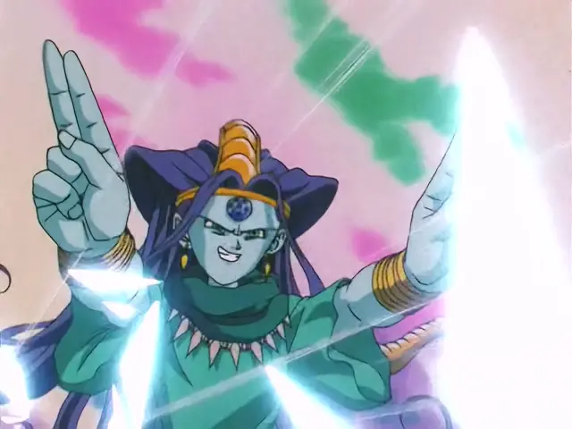 Goku lucha contra Ryu Shinron con la técnica de la peonza