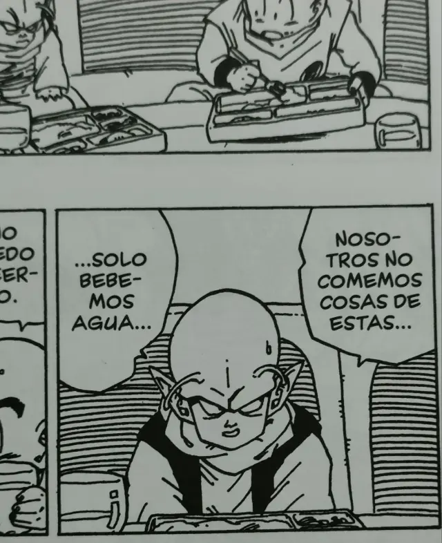 Los namekianos solo beben agua