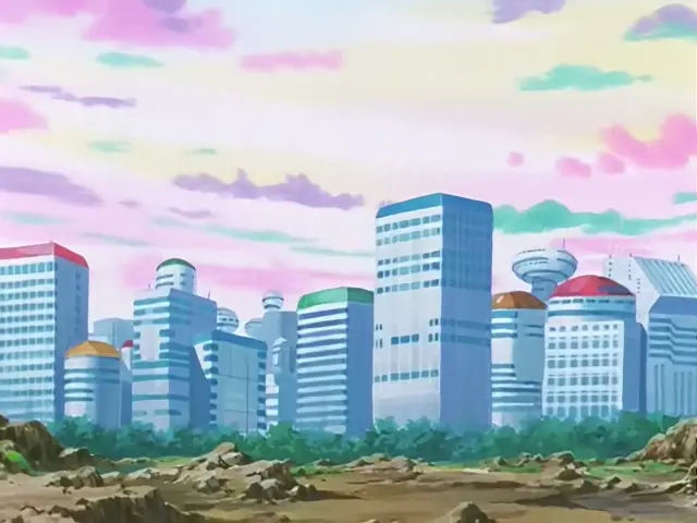 Chi Shinron intenta destrozar la ciudad, pero Goku Super Saiyan 4 lo impide