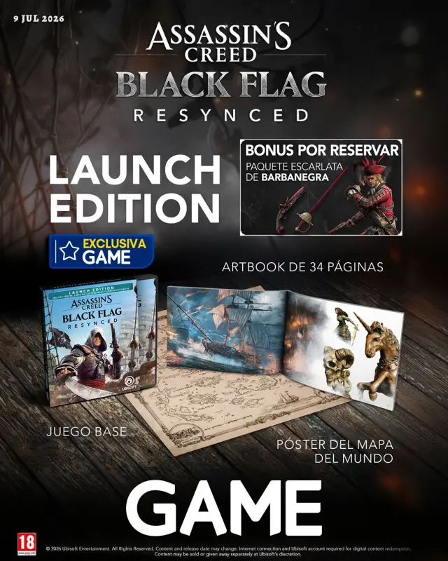 Edición exclusiva de GAME Assassin's Creed Black Flag Resynced - Launch Edition