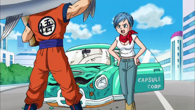 Bulma atropella a Goku en Dragon Ball Super
