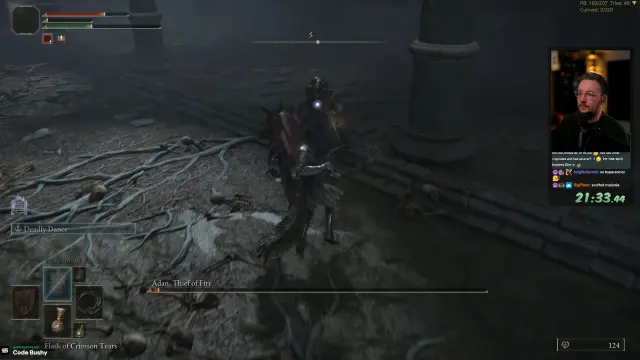 Bushi jugando a Elden Ring