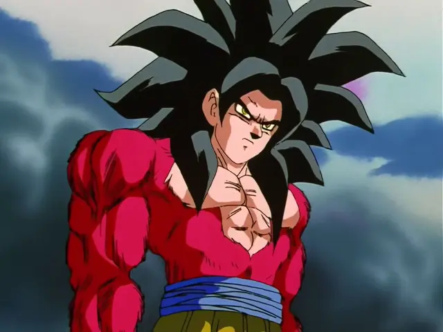 Goku lanza un Kame Hame Ha x10 contra Pan y Chi Shinron
