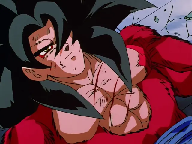 Goku rescata a Pan del chuerpo de Chi Shinron