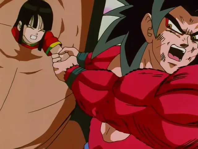 Goku rescata a Pan del chuerpo de Chi Shinron