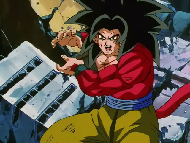 Goku Super Saiyan 4 derrota a Chi Shinron