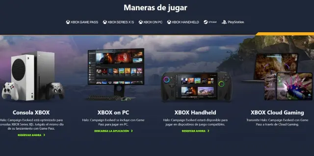 Pantallazo con el sello XBOX Handheld