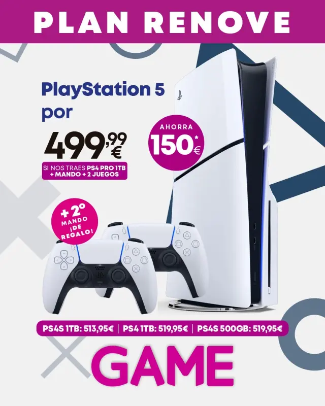 Nuevo PLAN RENOVE PS5 en GAME