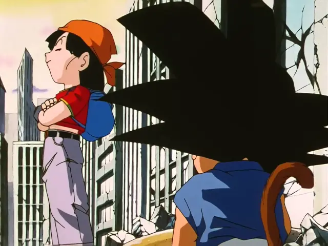 Suu Shinron abrasa a Goku en Dragon Ball GT