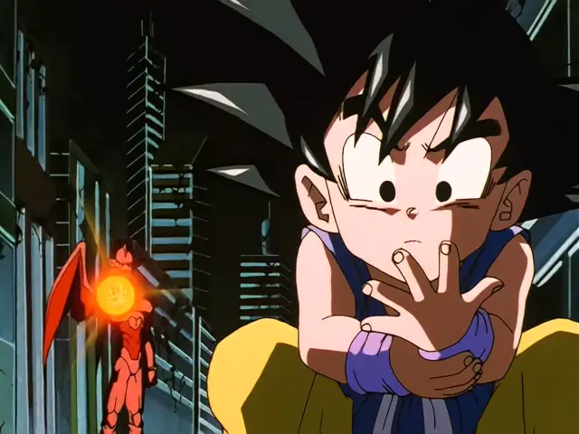 Suu Shinron abrasa a Goku en Dragon Ball GT