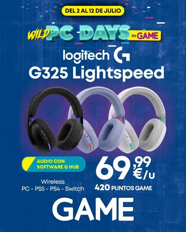 Wild PC Days en GAME - Auriculares Logitech
