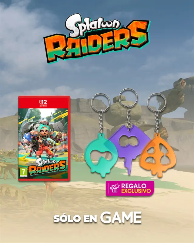 Reserva Splatoon Raiders en GAME y llévate un set de llaveros exclusivo de regalo