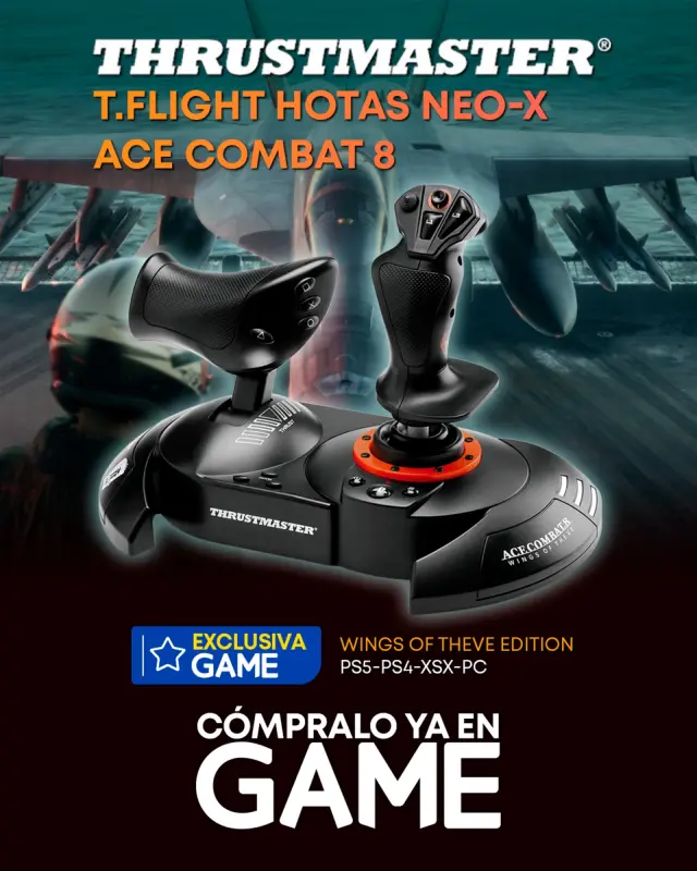 Reserva los nuevos Thrustmaster T.Flight HOTAS Neo Ace Combat 8: Wings of Theve Edition en GAME