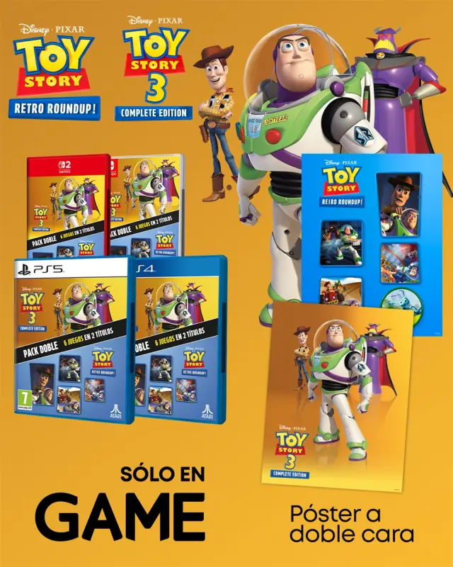 Reserva Toy Story: Retro Roundup! + Toy Story 3 Complete Edition Double Pack en GAME