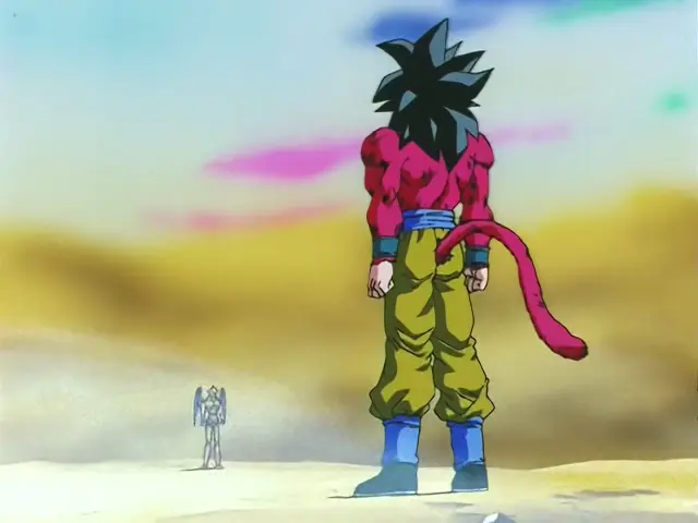 Goku lucha contra Suu Shinron y le perdona la vida