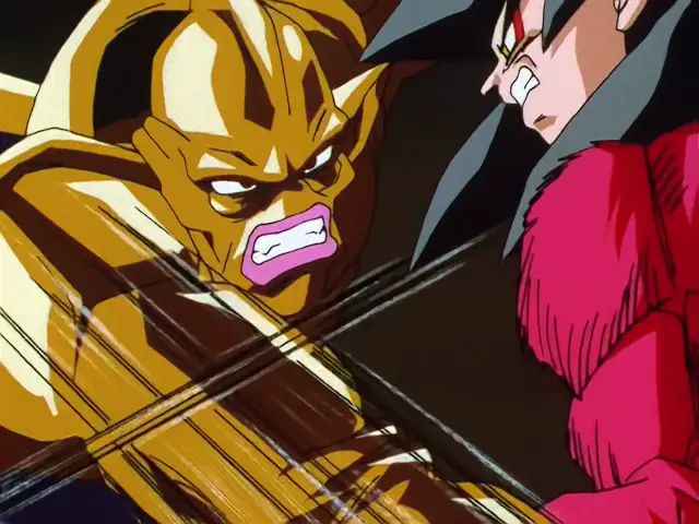 Goku lucha contra Suu Shinron y le perdona la vida