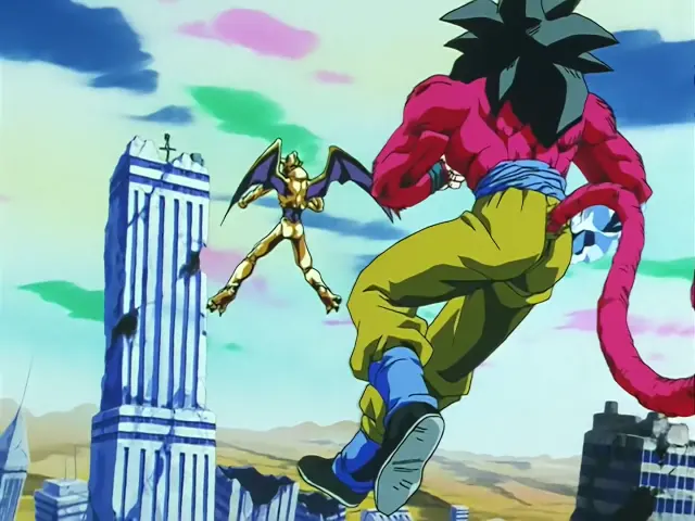 San Shinron congela el cuerpo de Goku en Dragon Ball GT