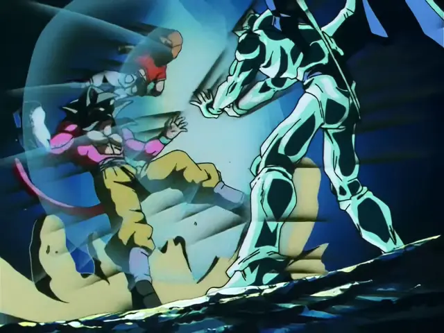 San Shinron congela el cuerpo de Goku en Dragon Ball GT