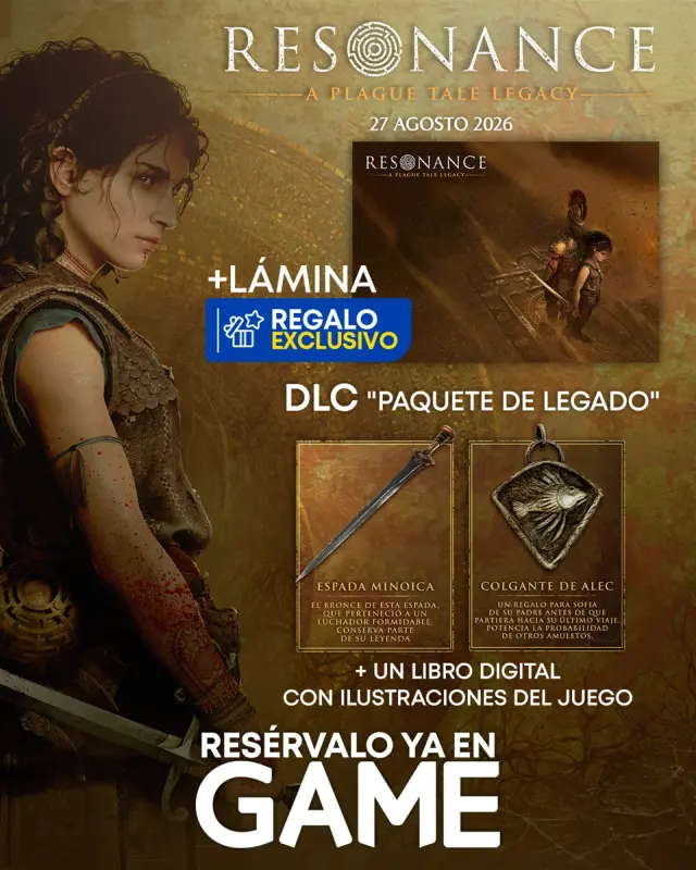 Reserva Resonance: A Plague Tale Legacy en GAME y llévate una lámina exclusiva de regalo