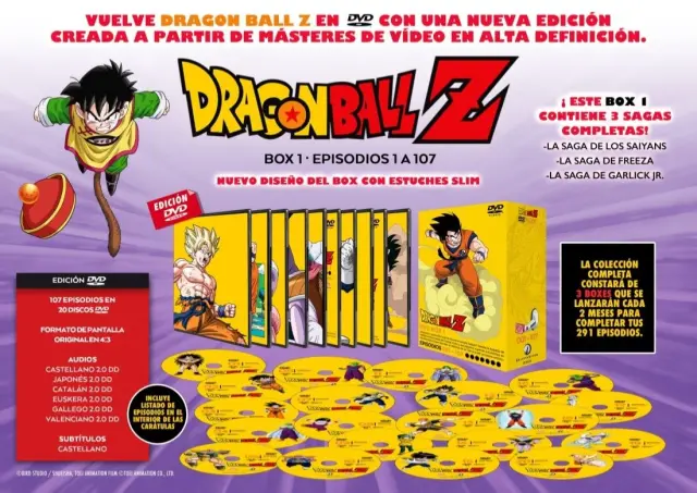 La nueva edición de Dragon Ball Z en DVD que se lanzará en España