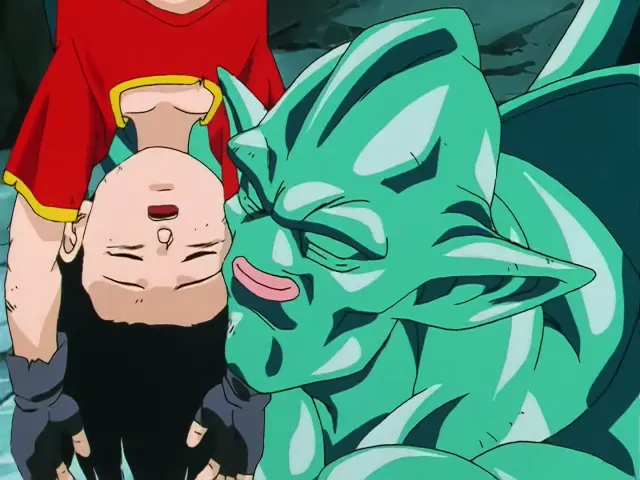 Goku se queda ciego y destroza a San Shinron con el puño del dragón