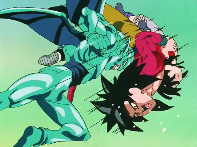 Goku se queda ciego y destroza a San Shinron con el puño del dragón