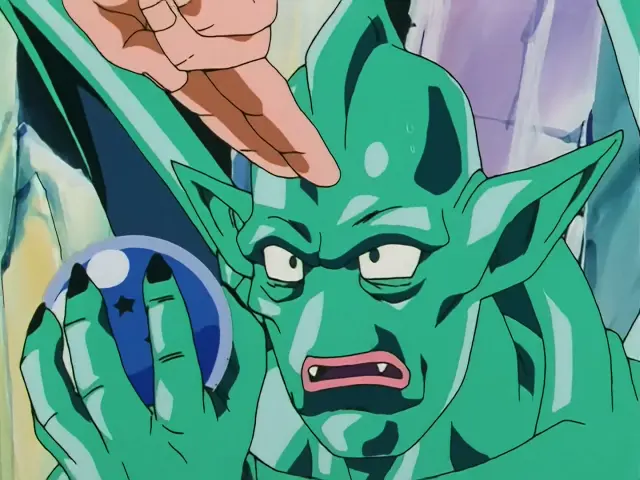 Goku se queda ciego y destroza a San Shinron con el puño del dragón