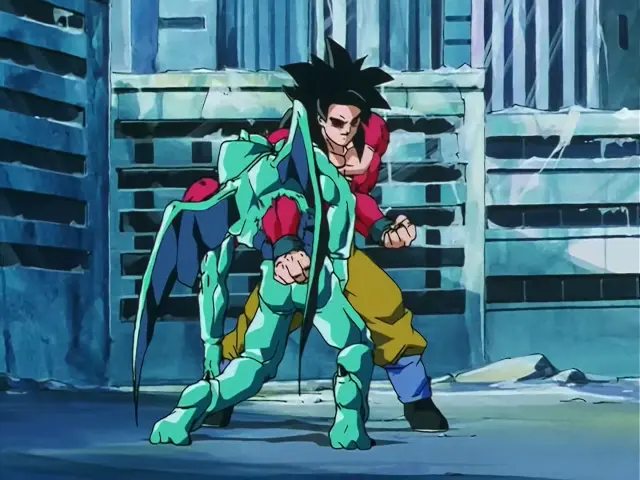 Goku se queda ciego y destroza a San Shinron con el puño del dragón